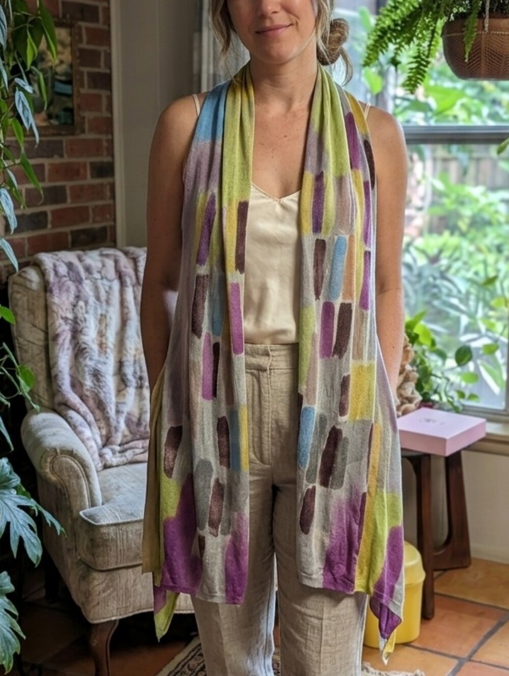 Adore Boho Artsy Colorful Vest.